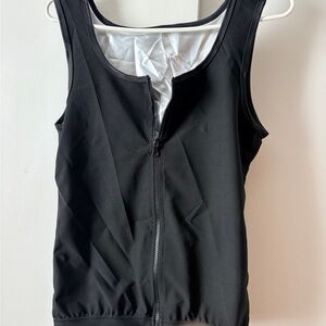 Black Women's Zip-Up Tank Top sweat vest